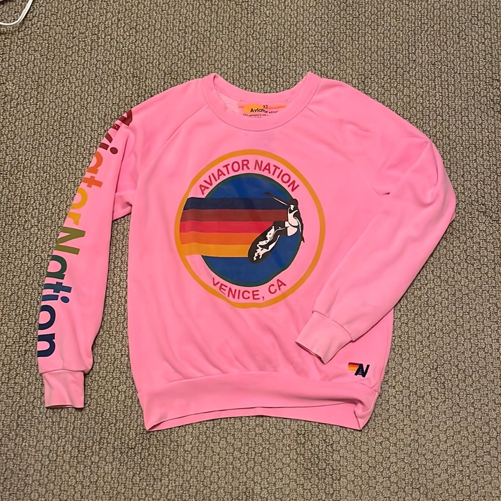 Aviator Nation Logo Sweatshirt - Pink
